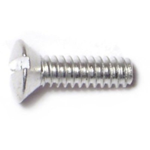 Midwest Fastener #6-32 x 1/2 in Slotted Oval Machine Screw, Plain Aluminum, 40 PK 61612